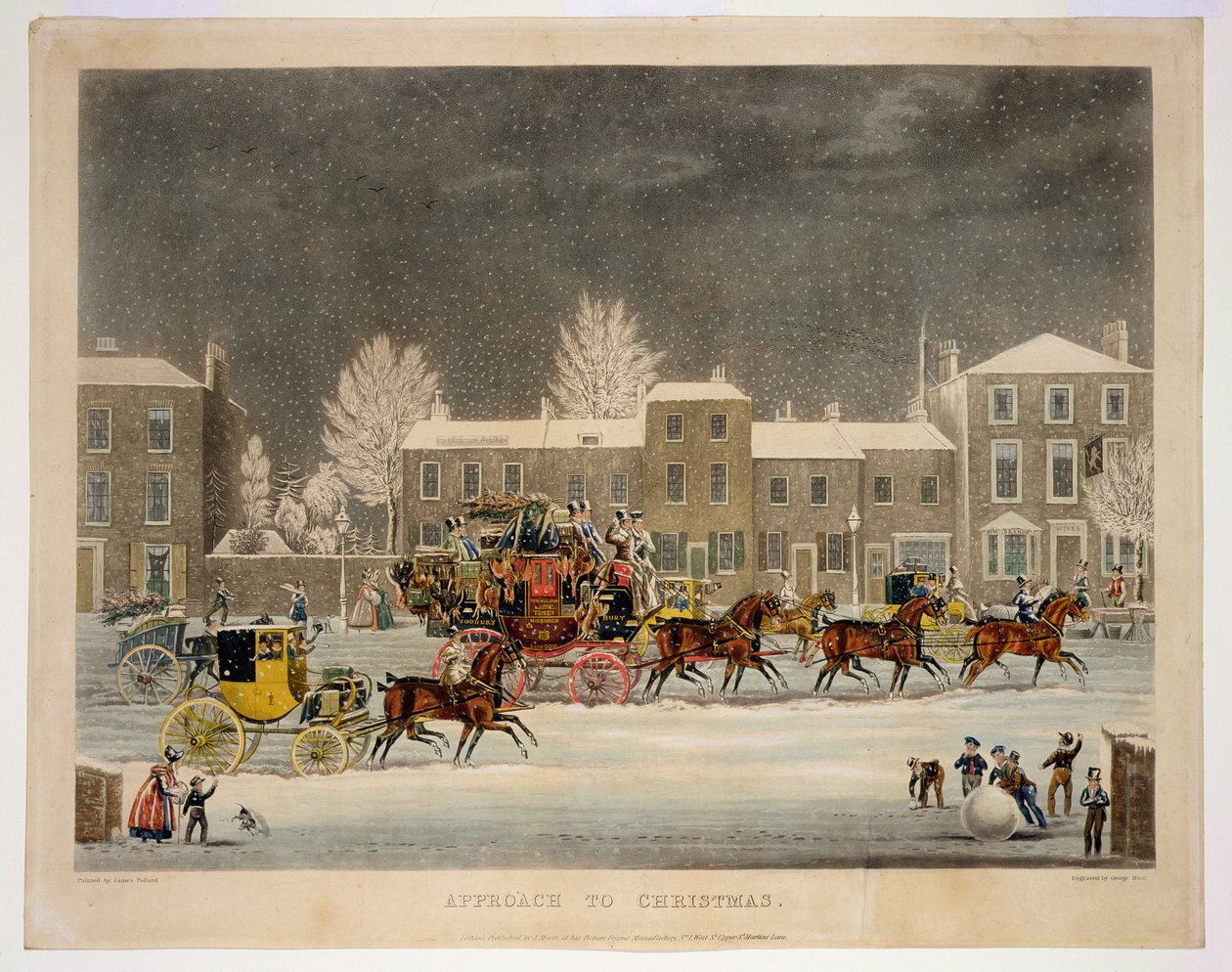 A abordagem do Natal, gravada por George Hunt de James Pollard