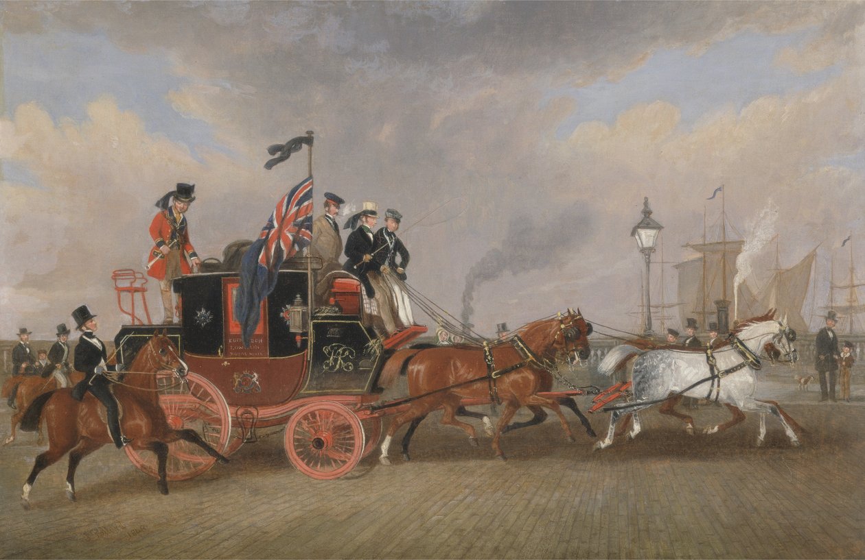 &39;The Last of the Mail Coaches&39;: The Edinburgh-London Royal Mail em Newcastle-upon-Tyne, 5 de julho de 1847 de James Pollard