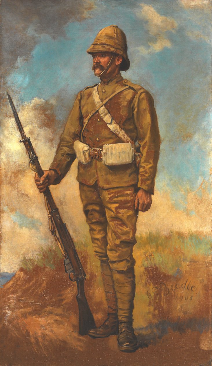 Um soldado de infantaria britânico em ordem de marcha de James Prinsep Beadle