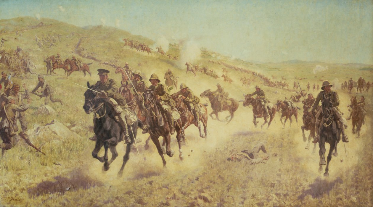 Campanha Palestina: A Acção da 6ª Brigada Montada em El Muhgar de James Prinsep Beadle