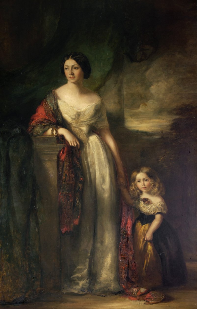 A 2ª dama de tabley, com sua pequena filha de James Rannie Swinton