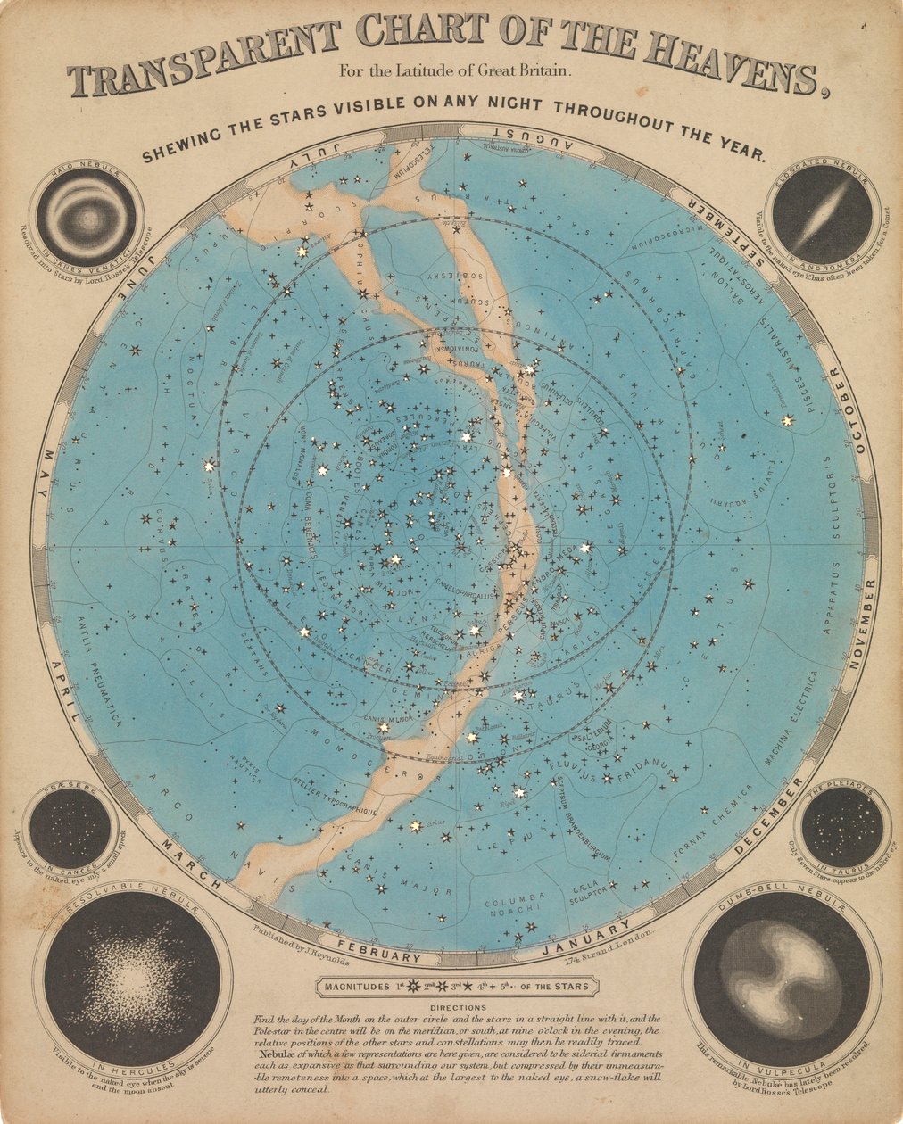 Mapa dos céus (retroiluminado) de James Reynolds
