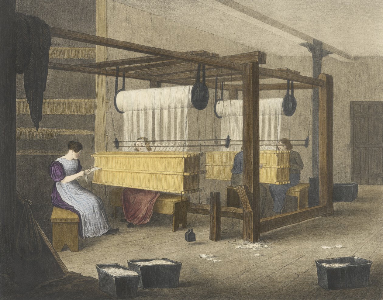 Reeding ou Desenhando, Progress of Cotton No. 9, pub. 1840 de James Richard Barfoot