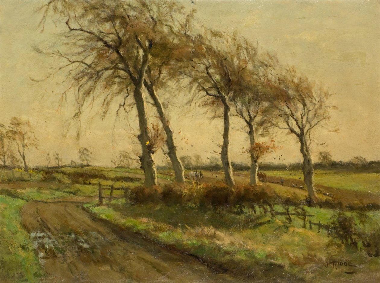 Um dia aberto no inverno (óleo sobre tela) de James Riddel