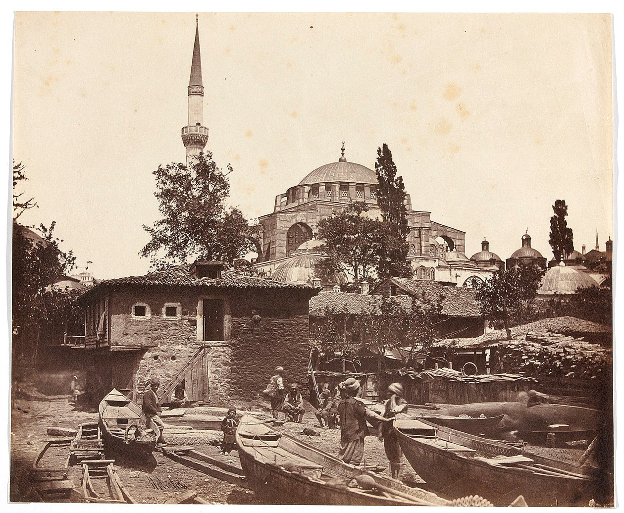 «Escadaria de Tophanna» [Istambul. Mesquita com um minarete] de James Robertson