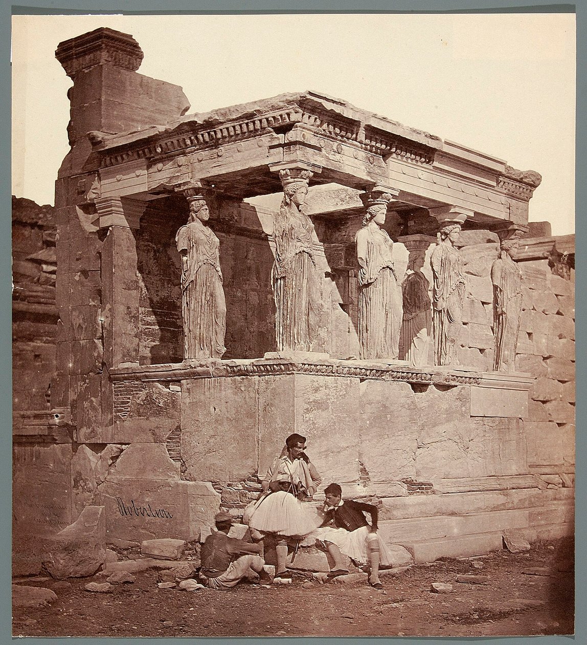 Erecteion - templo na Acrópole de Atenas. de James Robertson