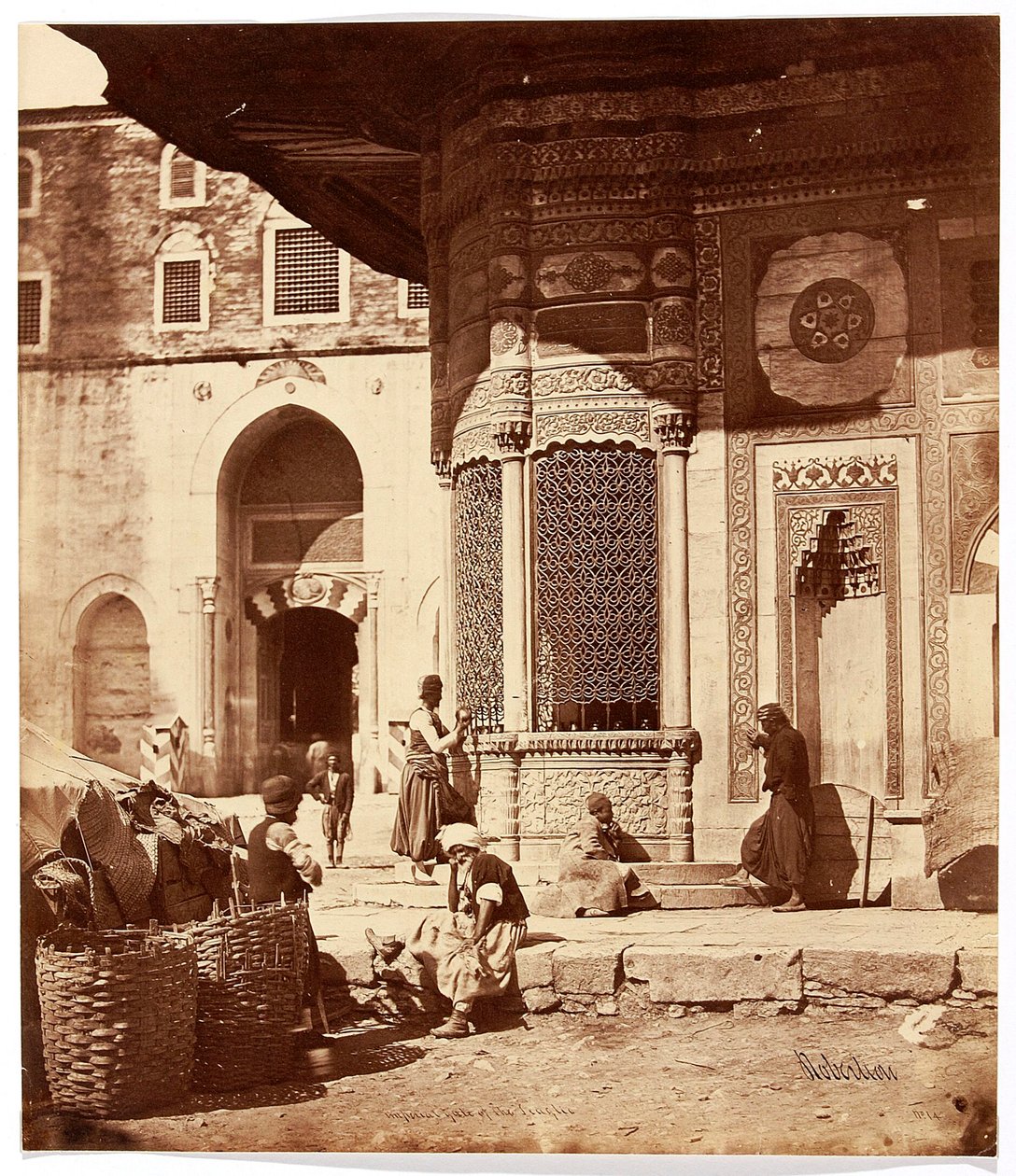 «Porta imperial do Serrallo» [Istambul. Fonte de Ahmed III junto ao portão do Palácio de Topkapı] de James Robertson