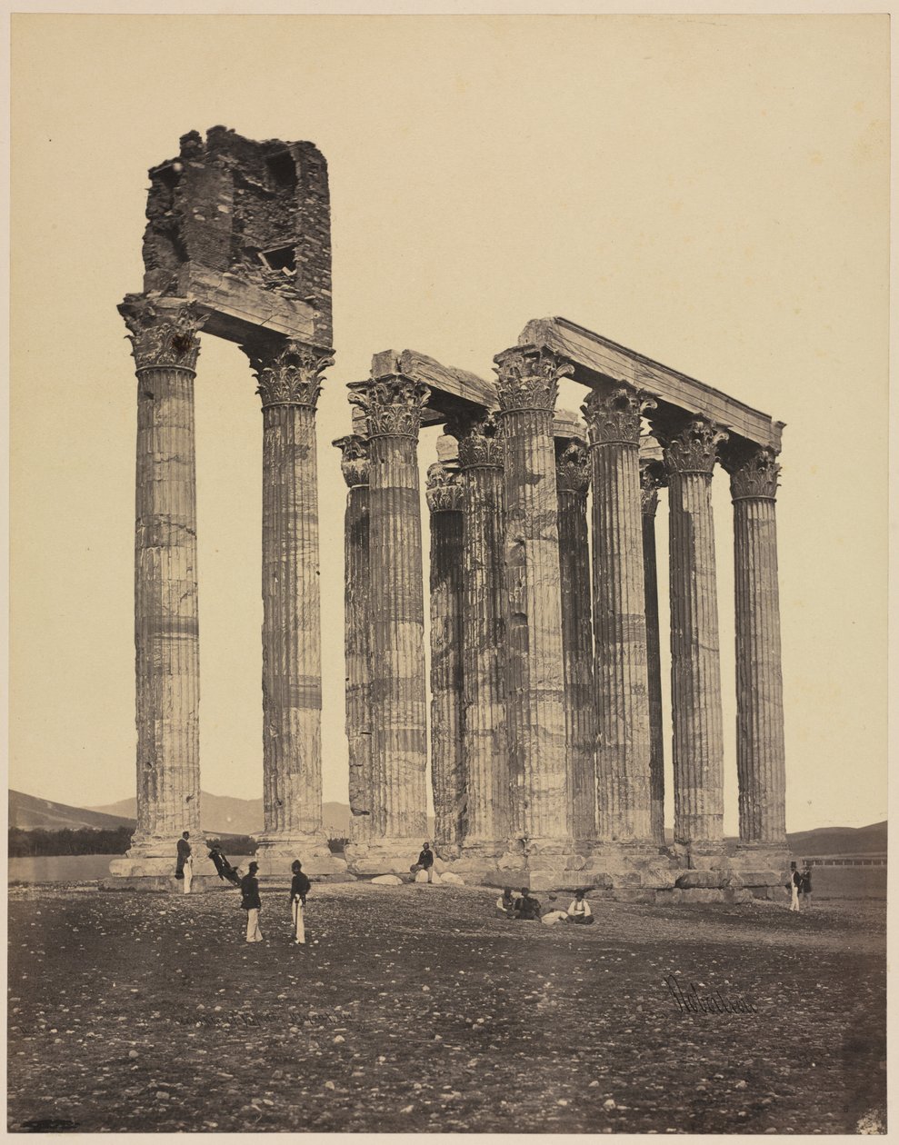 Templo de Júpiter Olímpio, c.1853 (impressão albuminada) de James Robertson