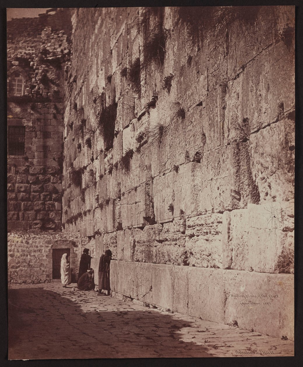 Muro das Lamentações dos judeus [Jerusalém. Muro das Lamentações (Muro Ocidental)] de James Robertson