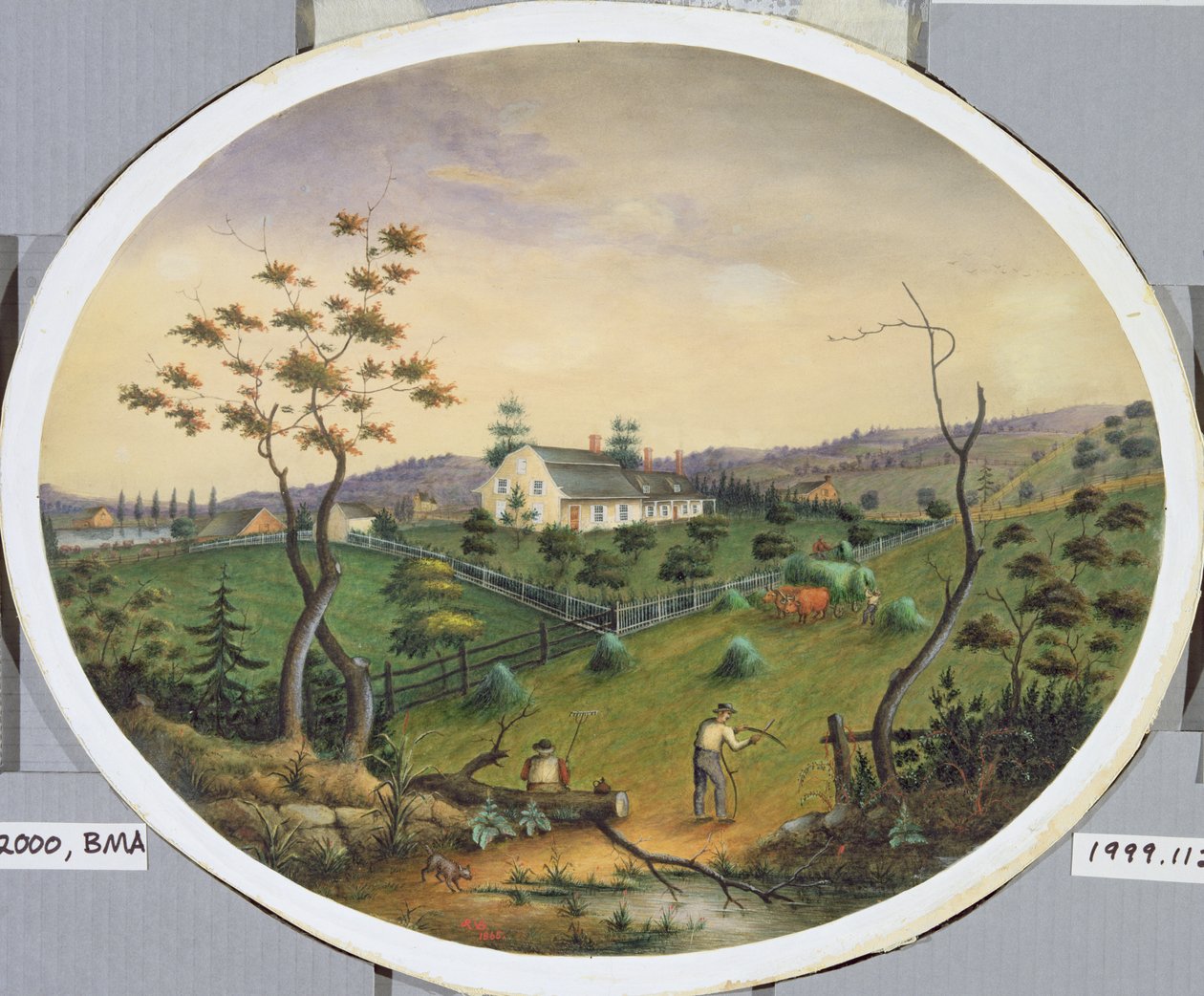 Van Brunt Homestead, c.1865 (wc no papel) de James Ryder van Brunt