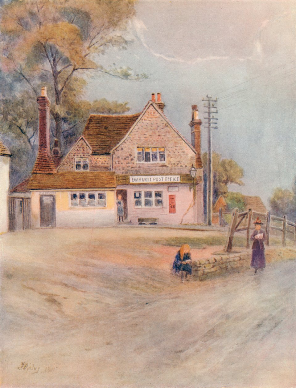"Ewehurst Post Office", 1911, 1914 de James S Ogilvy