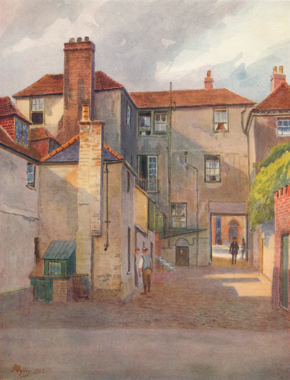 "The Swan Yard, Reigate", 1912, 1914 de James S Ogilvy