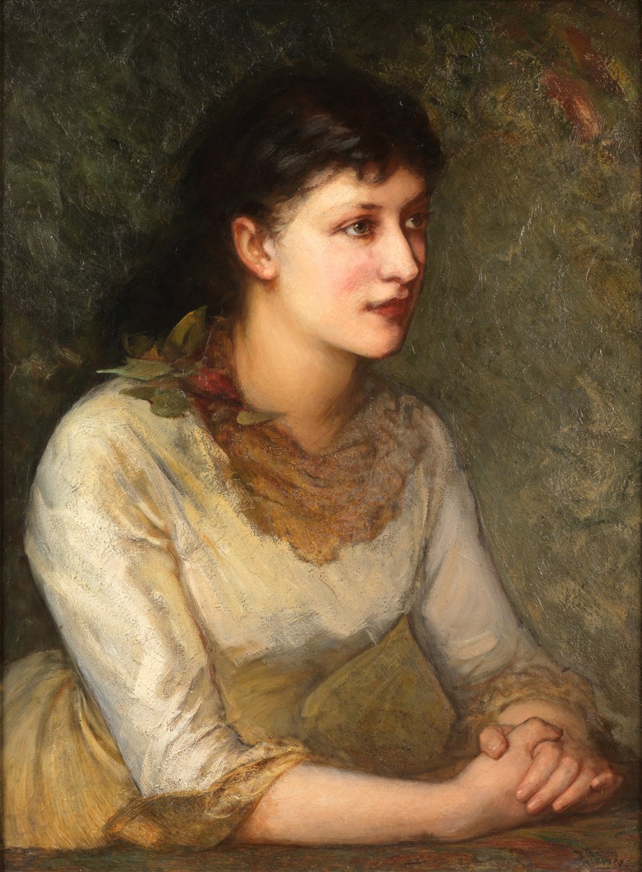 Uma Mulher Jovem Elegante (óleo sobre tela) de James Sant