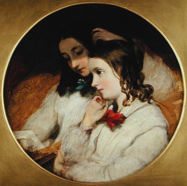 Estudo de Duas Meninas de James Sant
