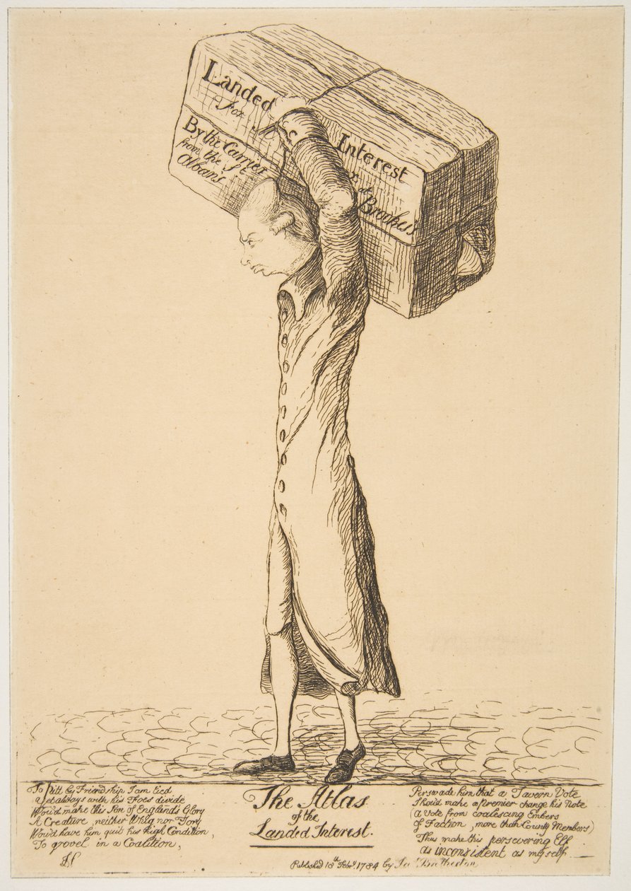 O Atlas do Interesse de Terras, 18 de fevereiro de 1784. de James Sayers