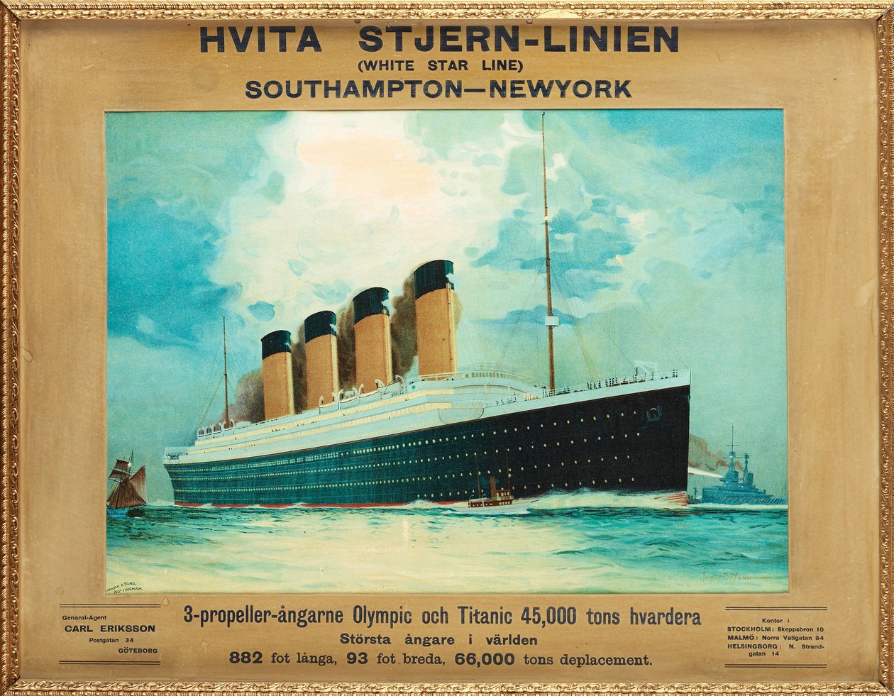 Titanic & Olympic, c. 1911 de James Scrimgeour Mann