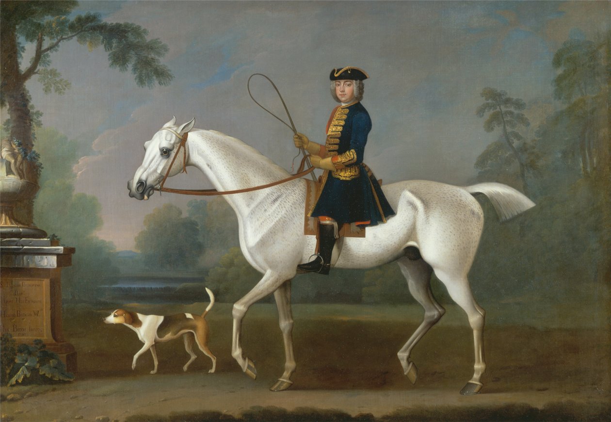 Sir Roger Burgoyne a cavalgar o "Texugo de James Seymour
