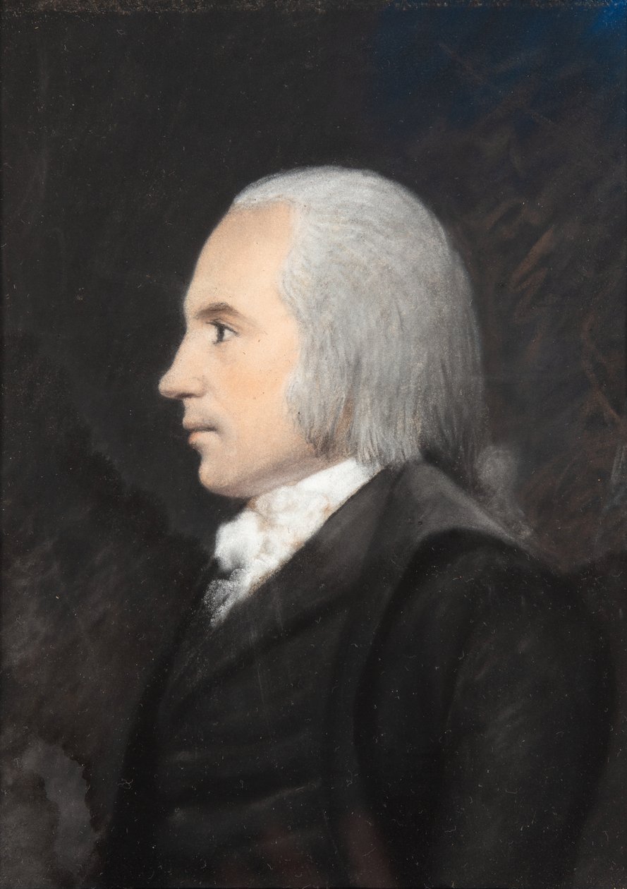 Aaron Burr, c.1797 (cor pastel em papel cinza) de James Sharples