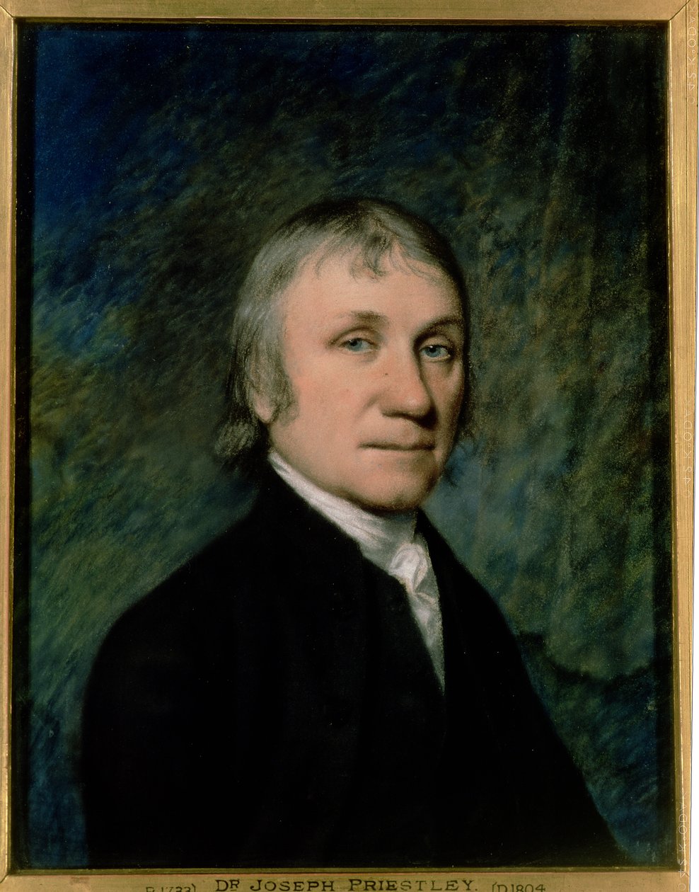 Dr. Joseph Priestley, c.1790 (pastel em papel cinza) de James Sharples