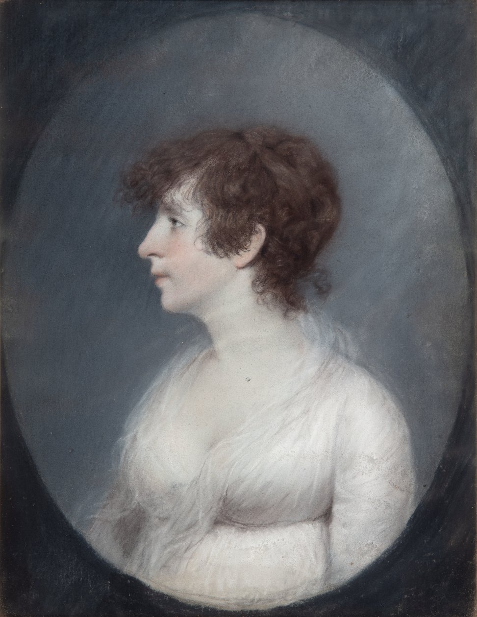 Lady Wilmot (pastel sobre papel cinzento) de James Sharples
