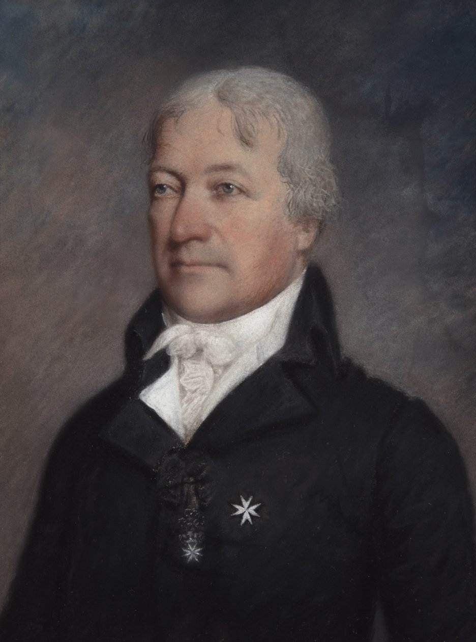 Marquês de Lafayette (pastel sobre papel cinzento) de James Sharples
