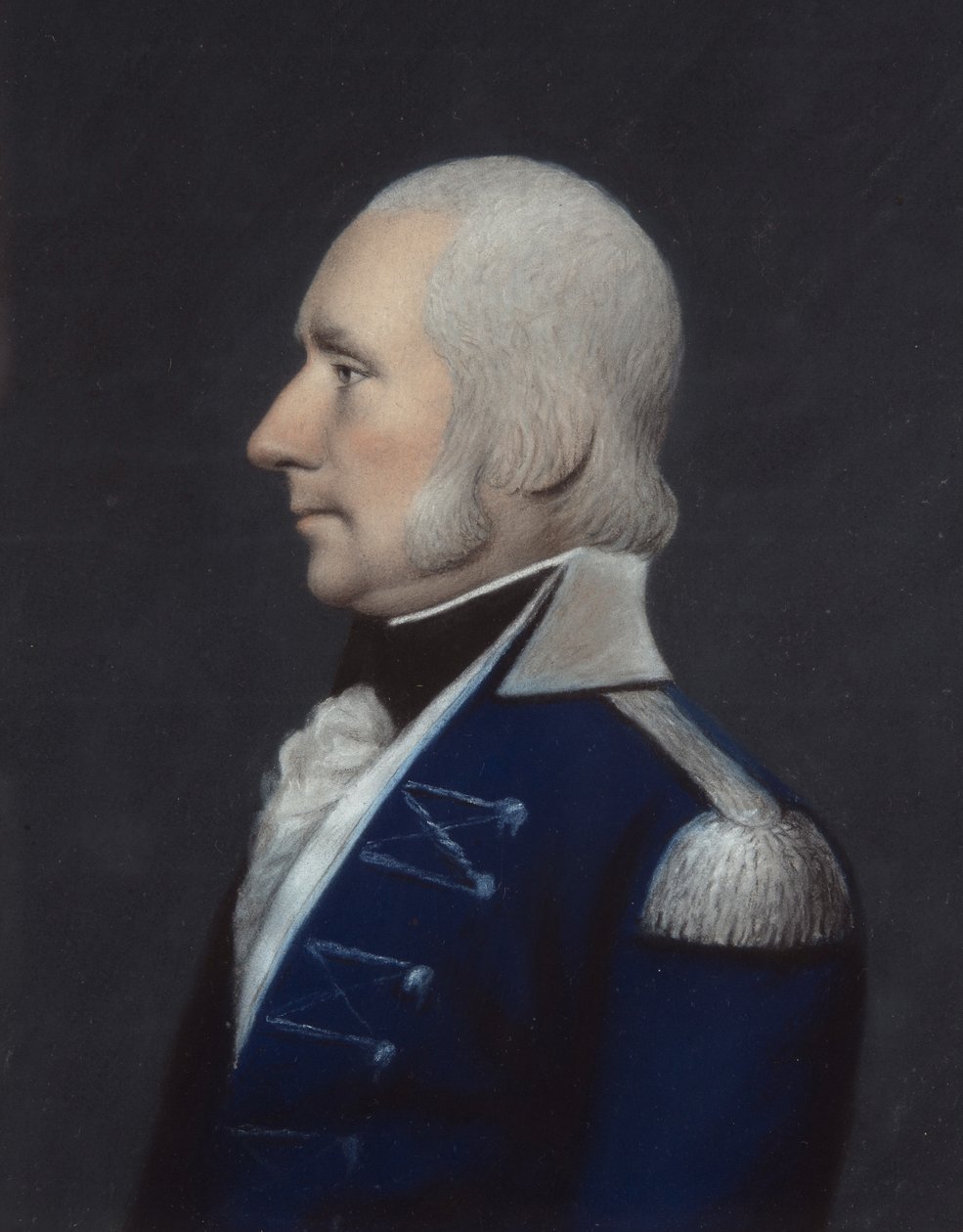 Sir G. Dunbar (pastel sobre papel cinzento) de James Sharples