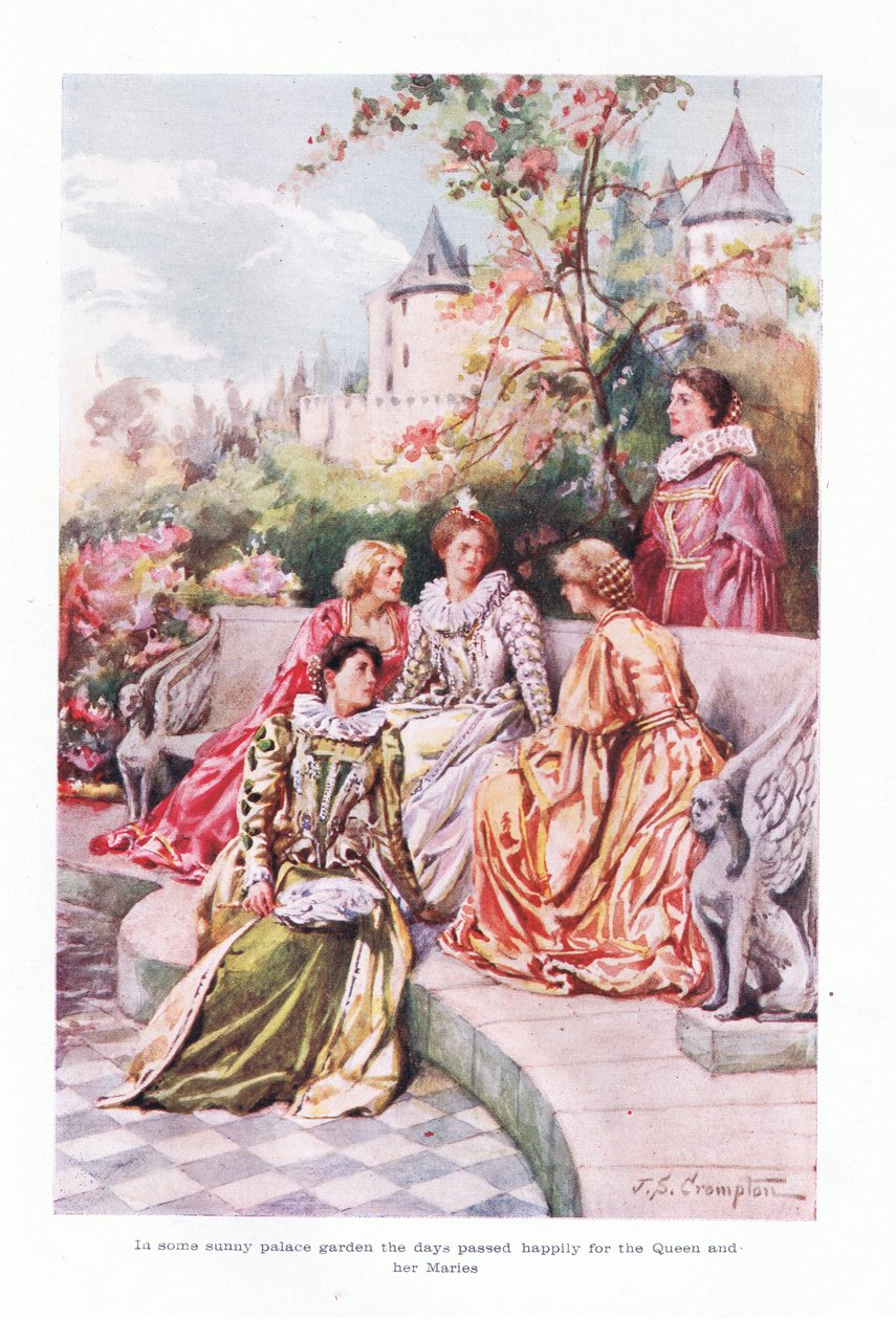 Em algum jardim palaciano ensolarado os dias passaram felizes para a rainha e seus ajudantes. de James Shaw Crompton