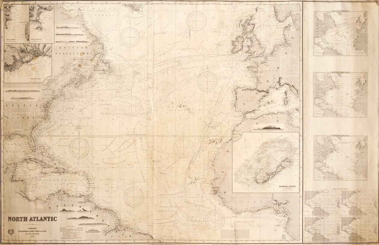 Carta do Oceano Atlântico Norte de James & Son Imray