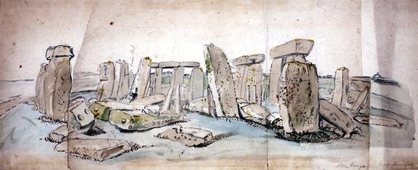 Stonehenge (aguarela sobre papel) de James Sowerby