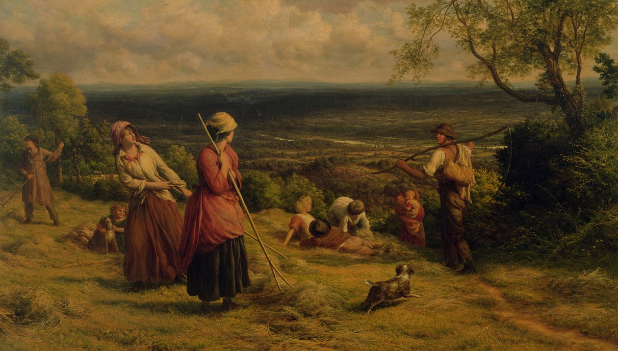 Os fabricantes de feno, 1862 de James Thomas Linnell