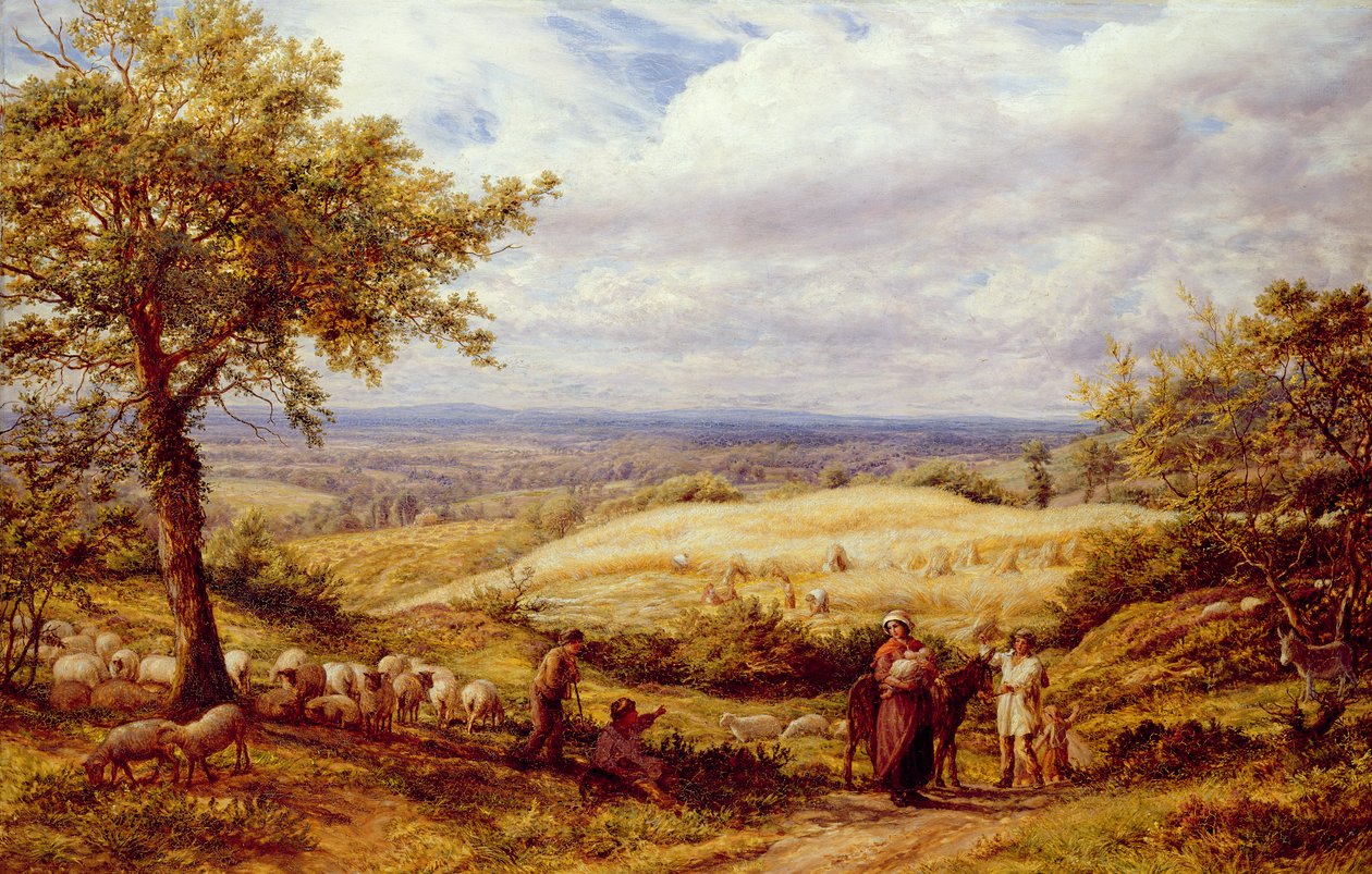 The Wayfarers, c.1872 (óleo sobre tela) de James Thomas Linnell