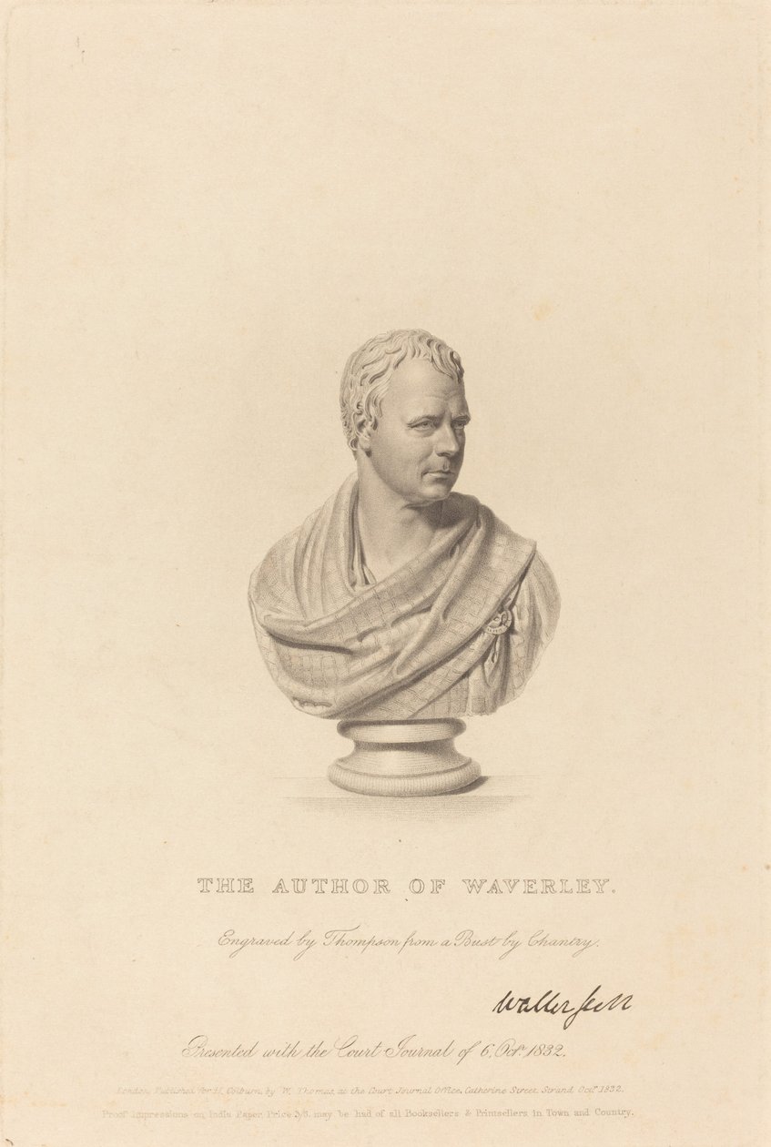 Busto de Sir Walter Scott de James Thomson after Sir Francis Legatt Chantrey