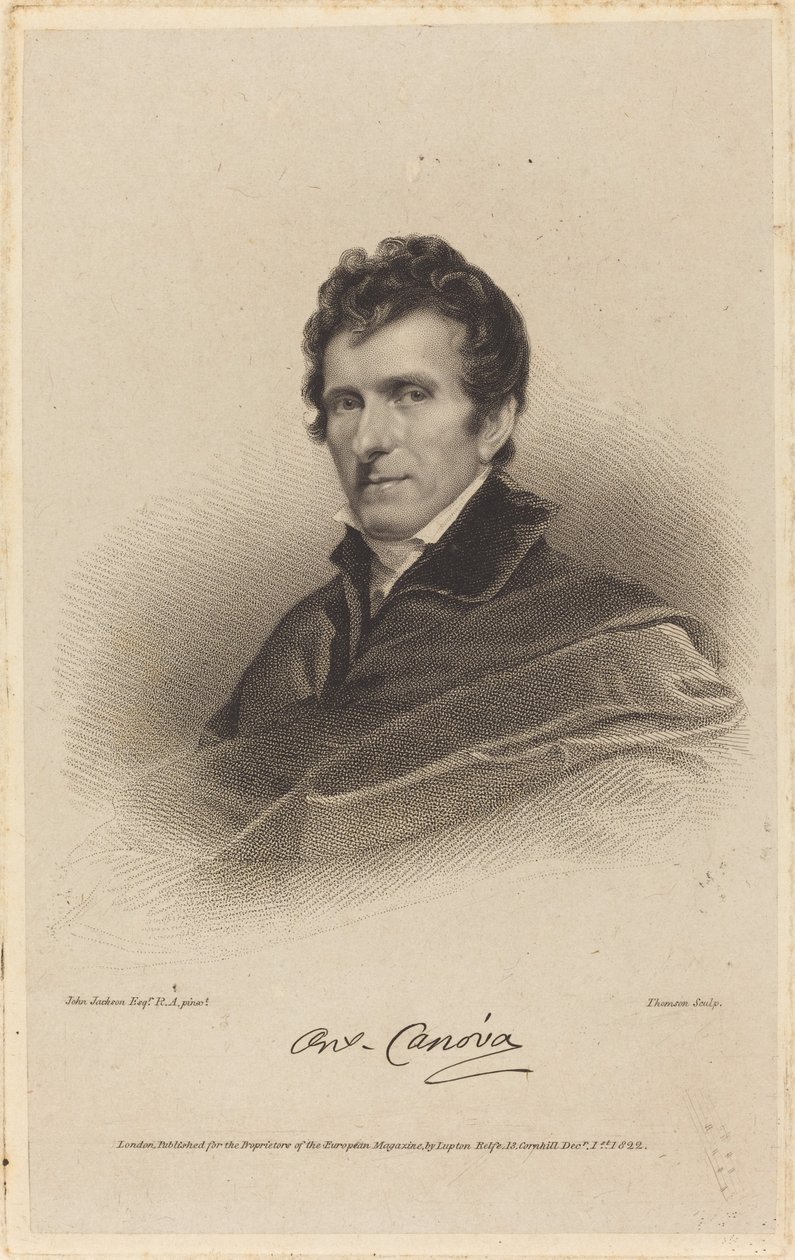 Antonio Canova de James Thomson possibly after John Jackson