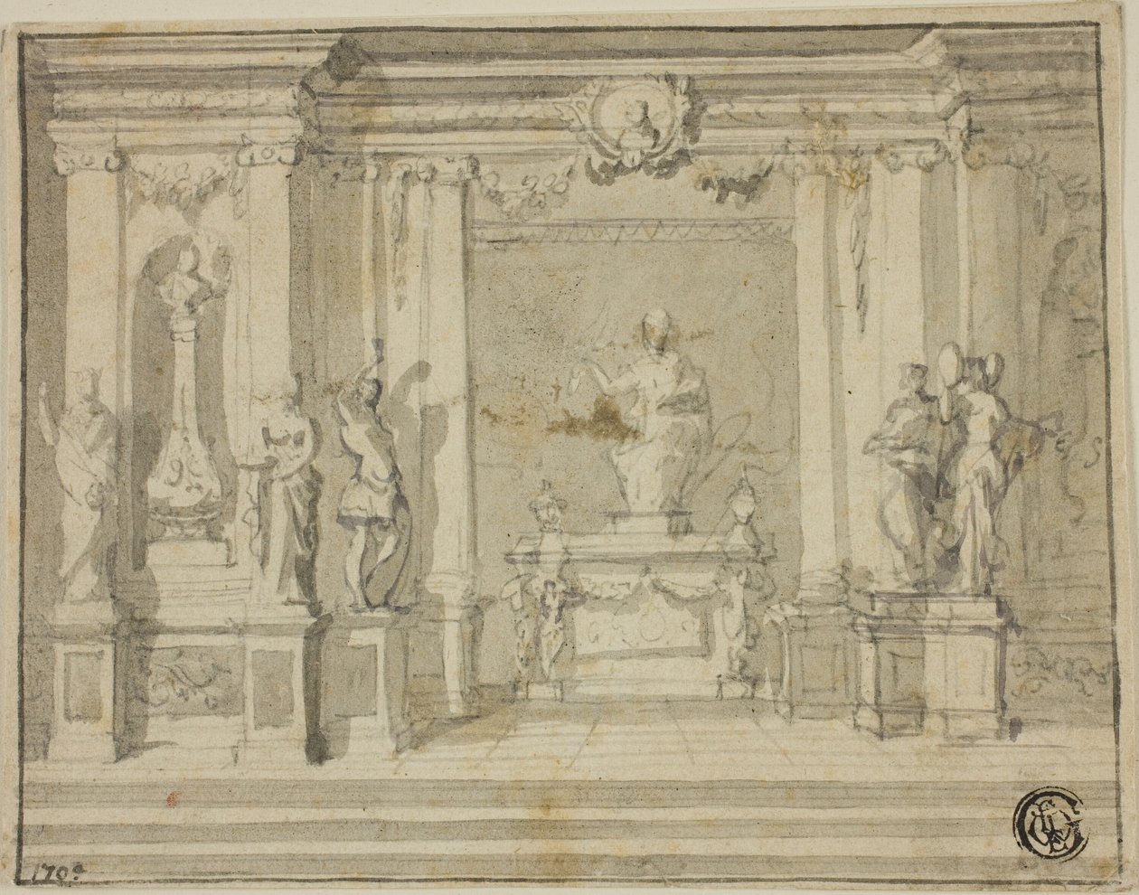 Pórtico interno com estátuas de James Thornhill