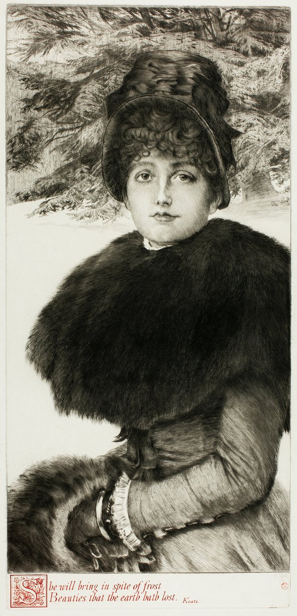 Um passeio na neve de James Tissot