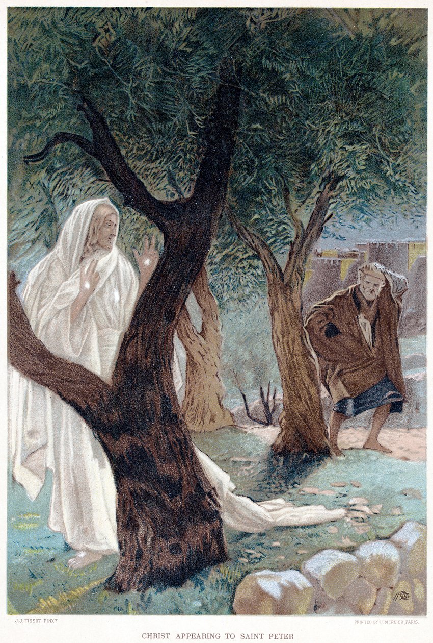 Cristo aparecendo a São Pedro, c1890 de James Tissot
