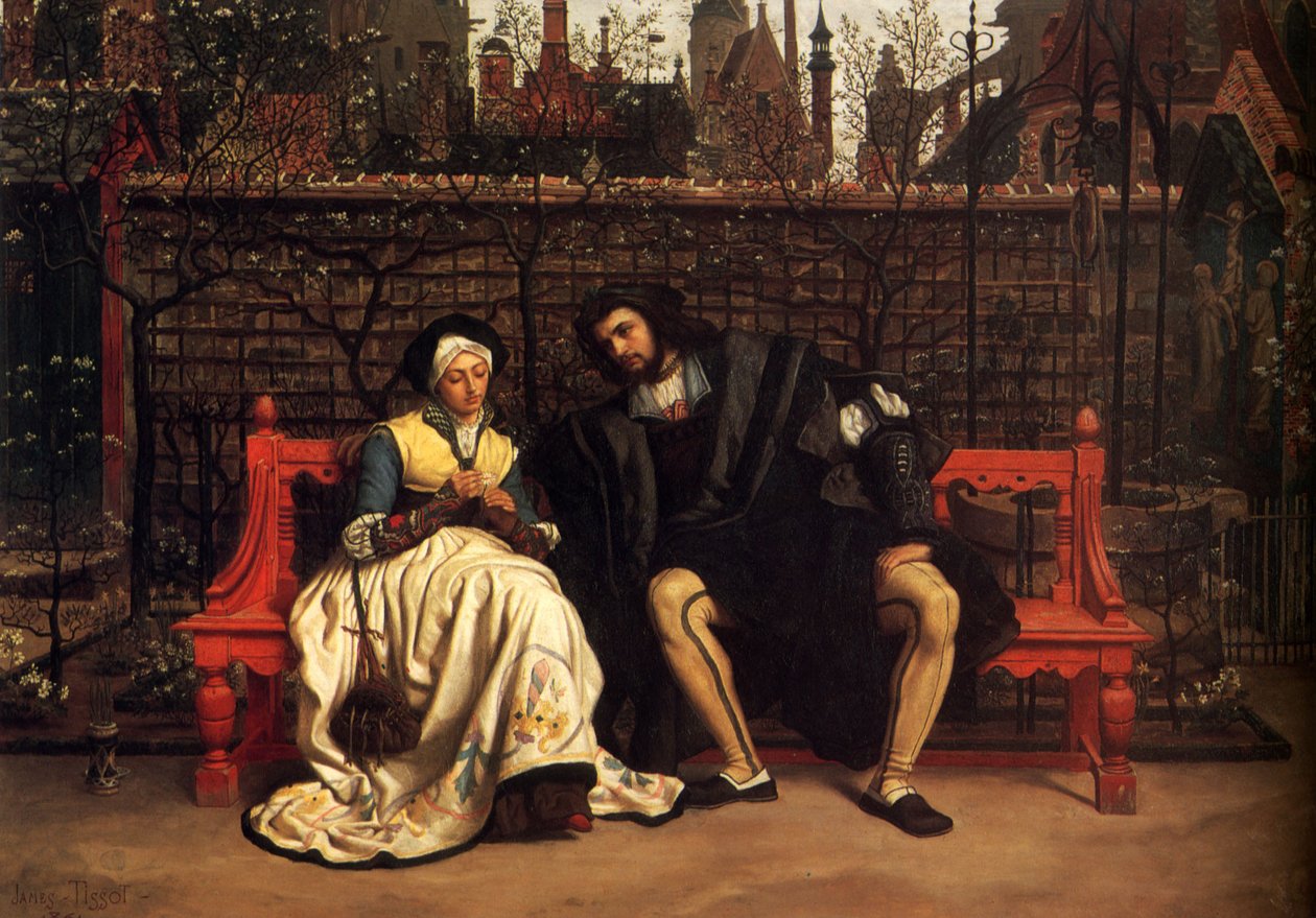 Fausto e Margarida no jardim de James Tissot