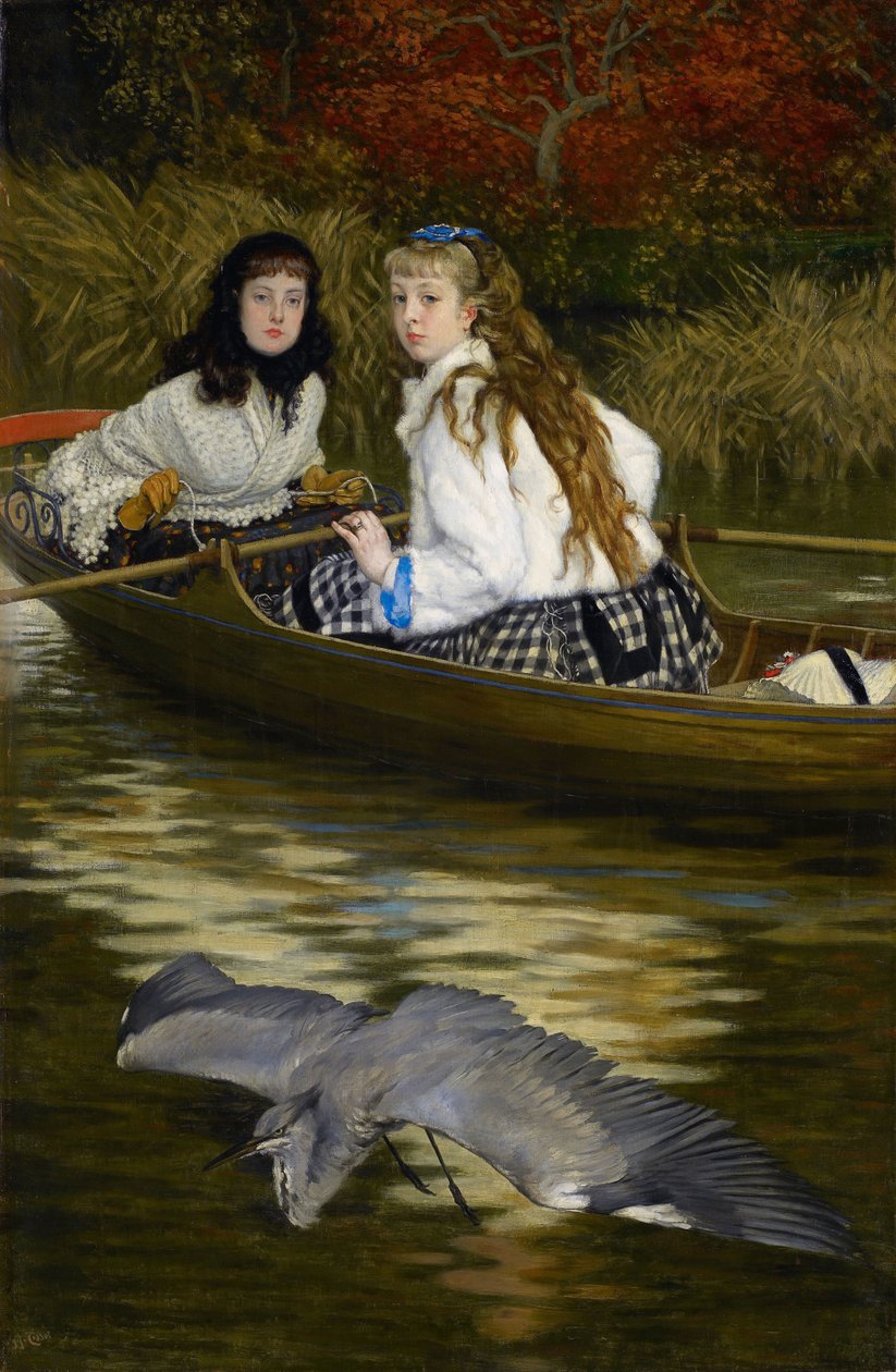No Tamisa, uma garça de James Tissot