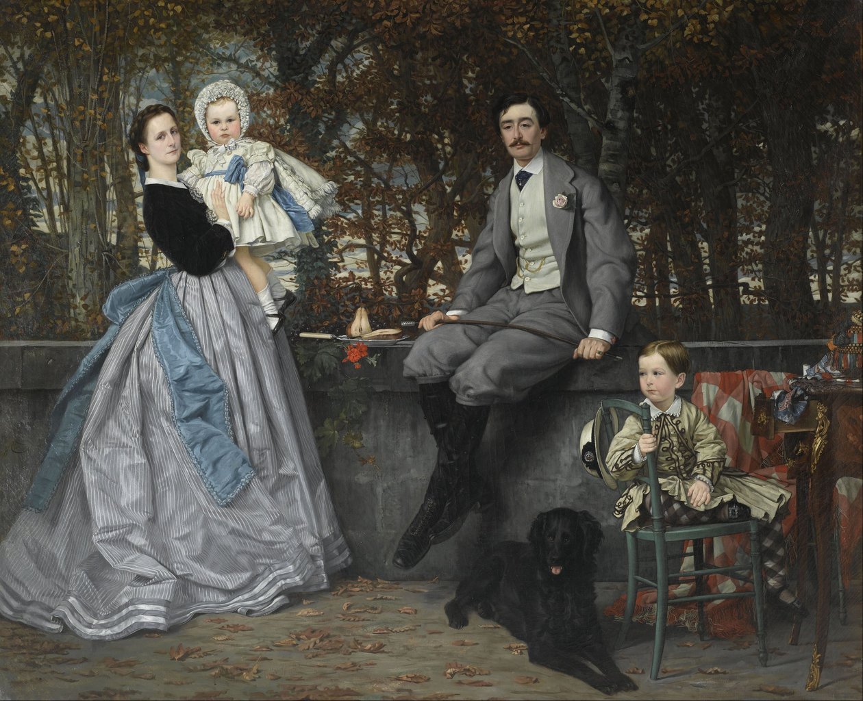 Retrato do Marquês e da Marquesa de Miramon e dos seus filhos de James Tissot
