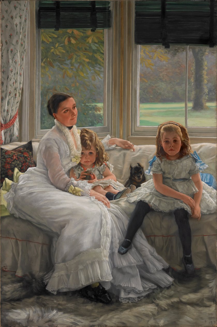 Retrato da Sra. Catherine Smith Gill e de dois dos seus filhos de James Tissot