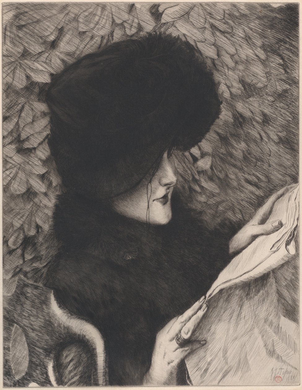 The Newspaper, 1883. de James Tissot