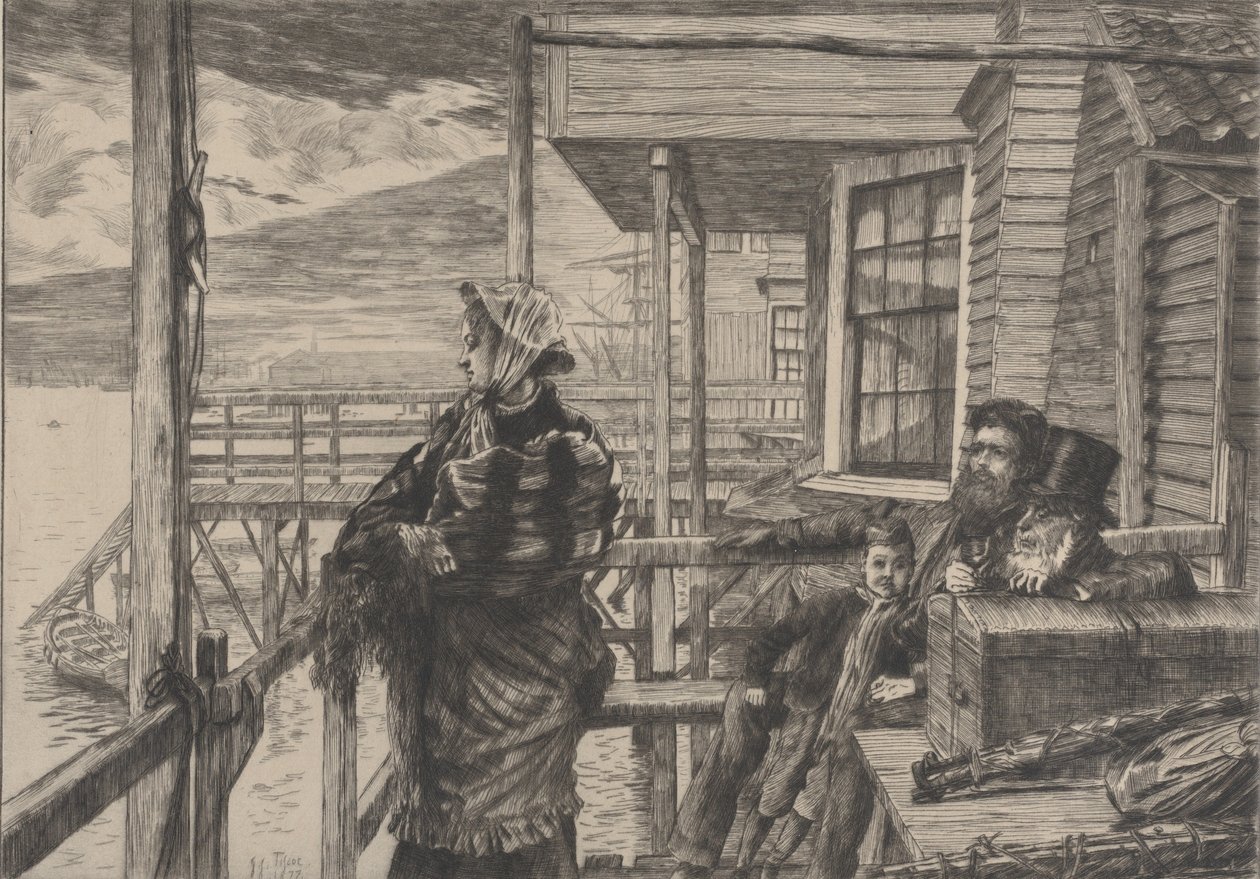 The Three Crows Inn, Gravesend, 1877. de James Tissot