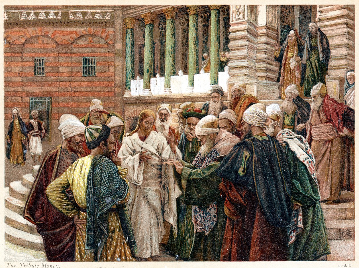 O dinheiro da homenagem, c1890 de James Tissot