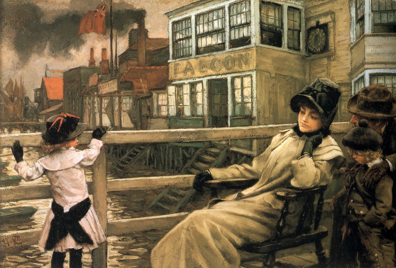 À espera do ferry I de James Tissot