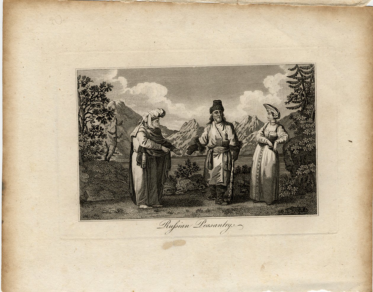 Vestidos camponeses russos, ca 1775 de James Tookey