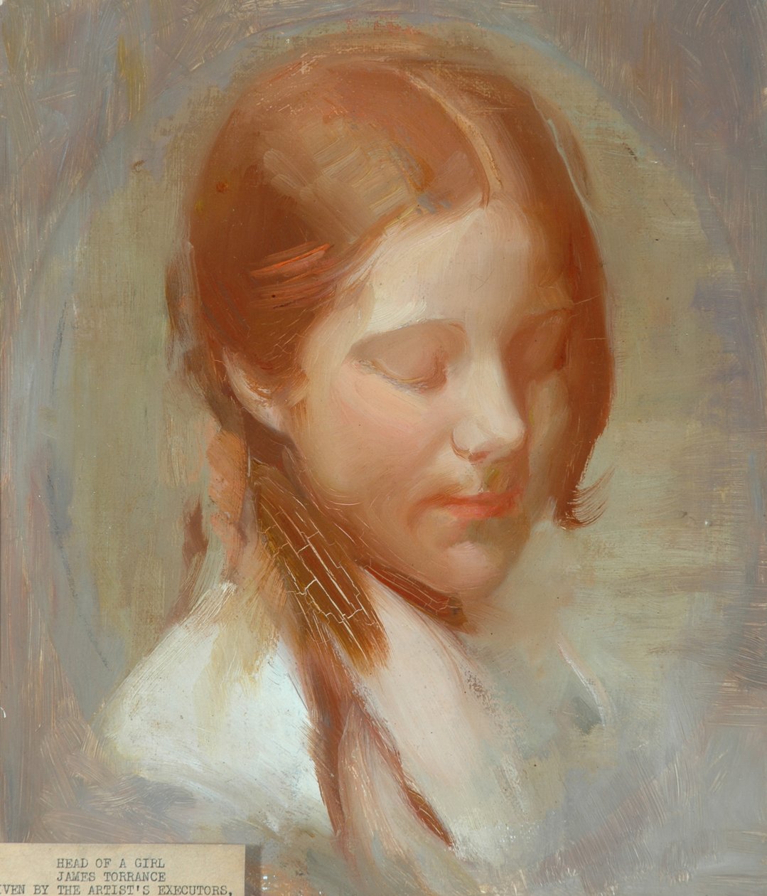 Cabeça de menina (óleo sobre tela) de James Torrance
