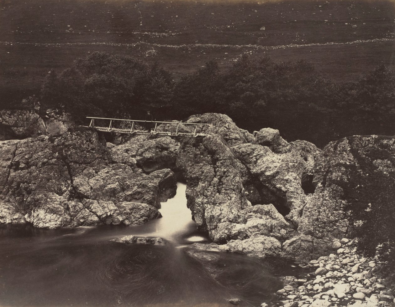 Ponte dos pastores perto de Forest Lodge, 1871. de James Valentine