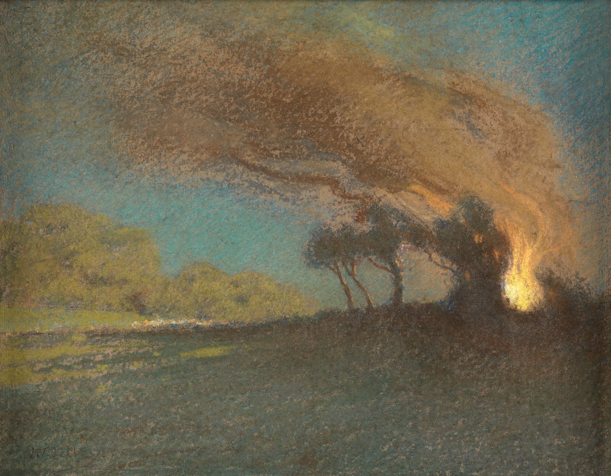 A Sarça Ardente (Pastel) de James Valentine Jelley