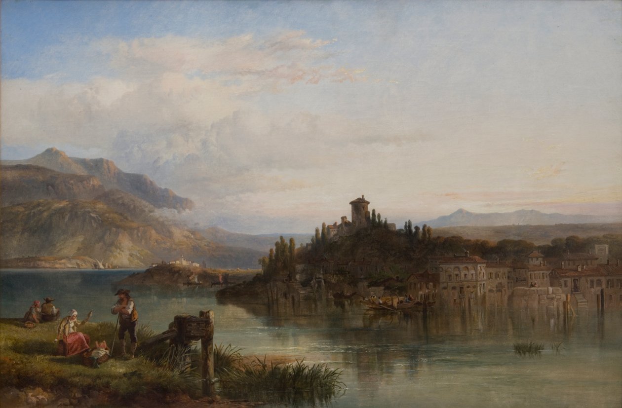 Manhã no Lago Garda, Itália, 1861 de James Vivien de Fleury
