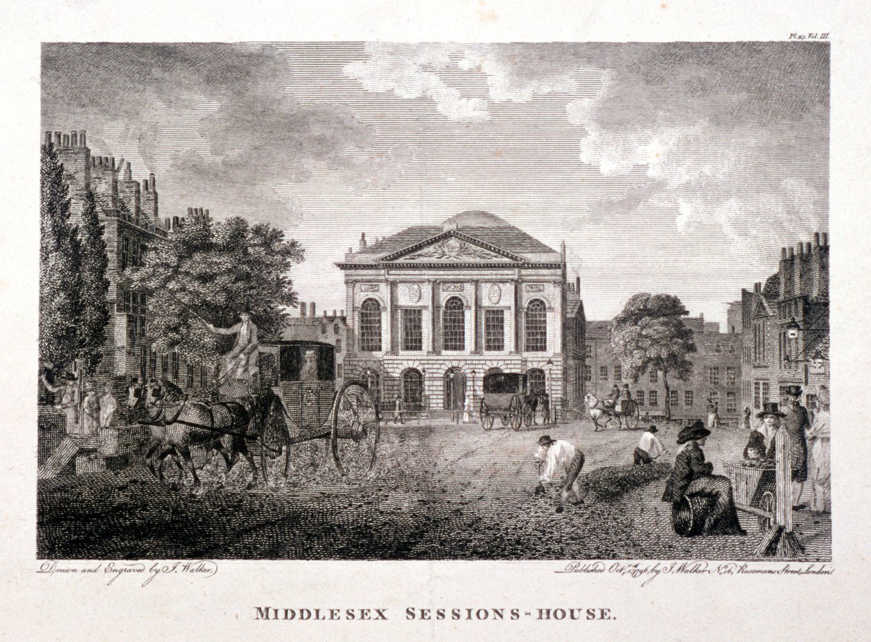 Clerkenwell Green, Finsbury, Londres, 1796 de James Walker